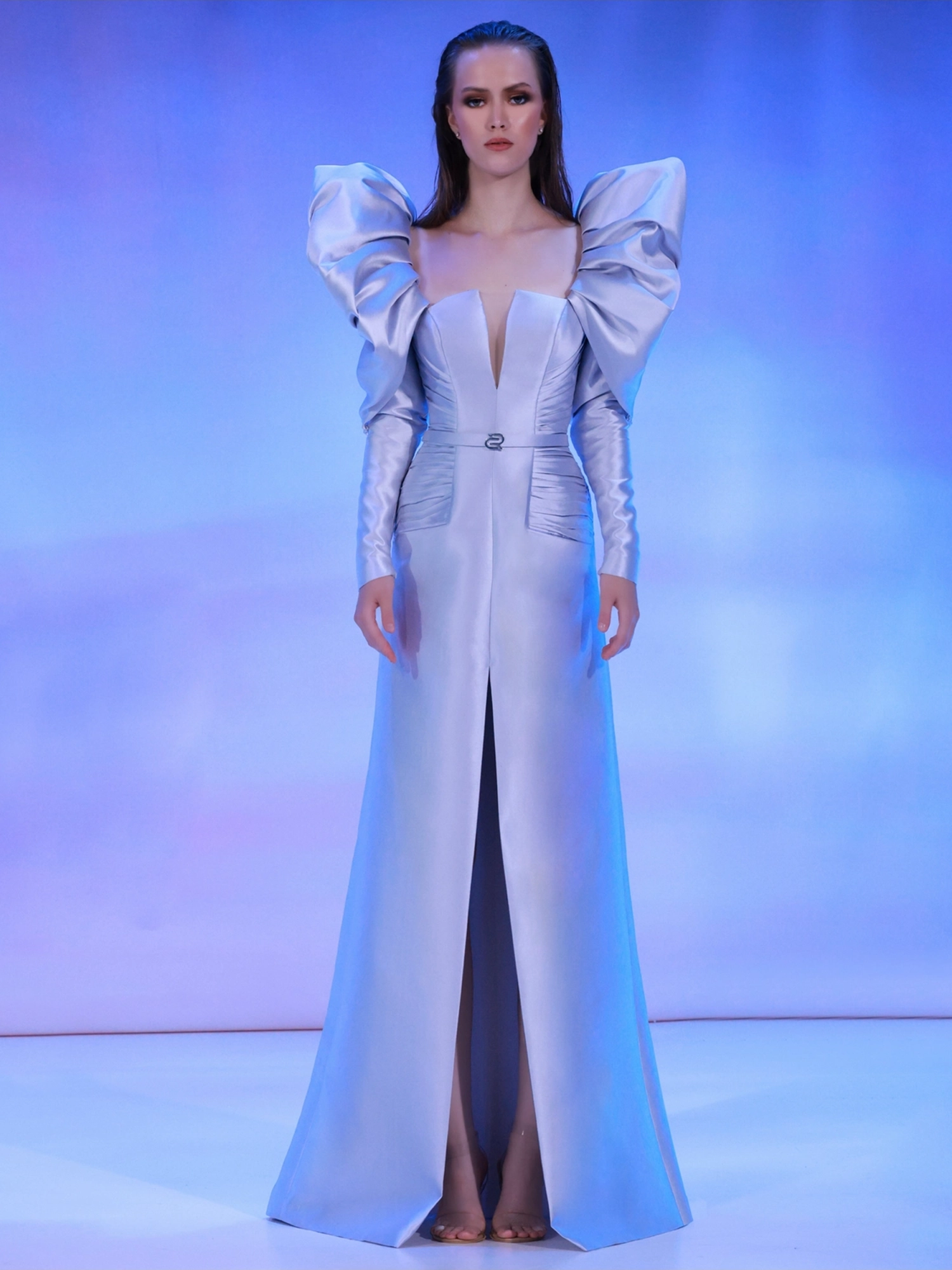 SS155 - Silver mikado dressSilver US 01